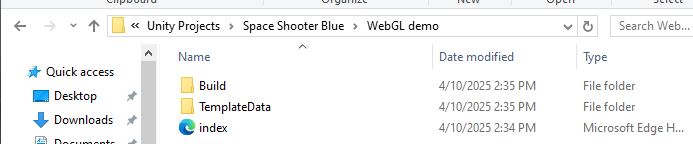 Index and folders for server
